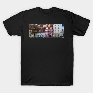 Traditional medieval houses in Old Riga Town, Latvia T-Shirt